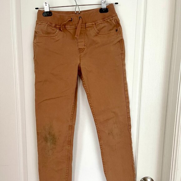 Hanna Andersson Pull-On Slim Twill Pants Boys Size 12 Carpenter Brown - Picture 6 of 11
